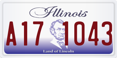 IL license plate A171043