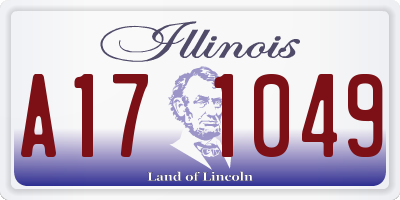 IL license plate A171049