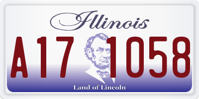 IL license plate A171058