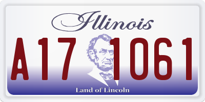 IL license plate A171061