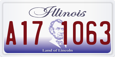 IL license plate A171063