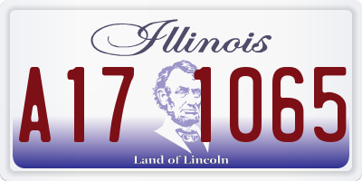IL license plate A171065