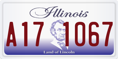 IL license plate A171067
