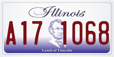 IL license plate A171068