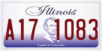 IL license plate A171083