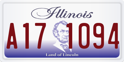 IL license plate A171094
