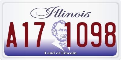 IL license plate A171098