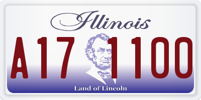IL license plate A171100