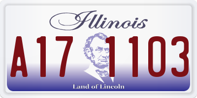 IL license plate A171103