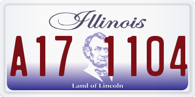 IL license plate A171104
