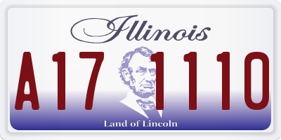 IL license plate A171110
