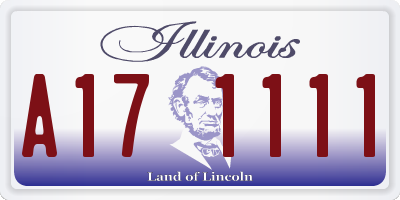 IL license plate A171111
