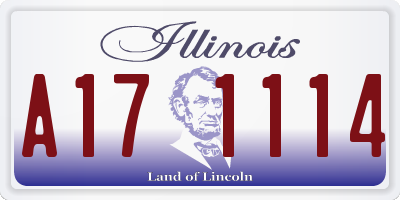 IL license plate A171114