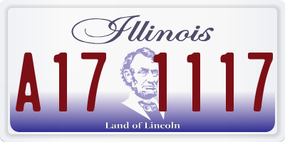 IL license plate A171117