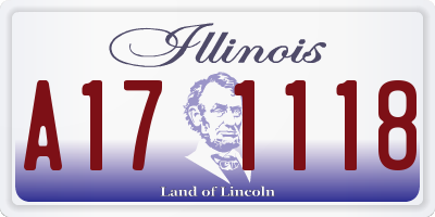 IL license plate A171118