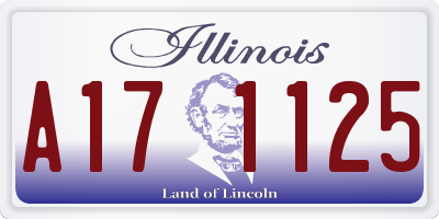 IL license plate A171125