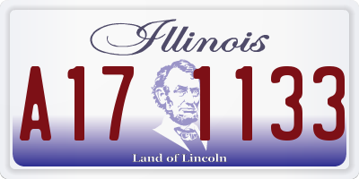 IL license plate A171133