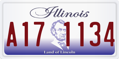 IL license plate A171134