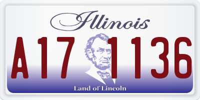 IL license plate A171136