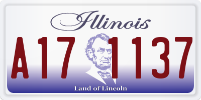 IL license plate A171137