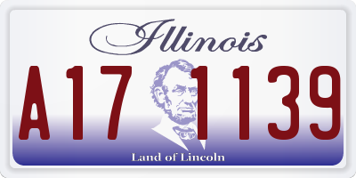 IL license plate A171139