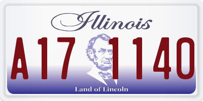 IL license plate A171140