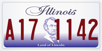 IL license plate A171142