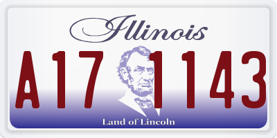 IL license plate A171143