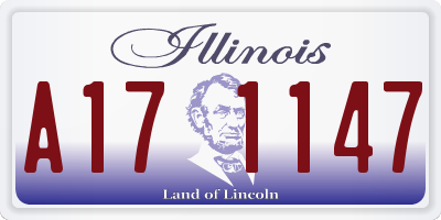 IL license plate A171147