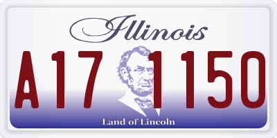 IL license plate A171150