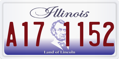 IL license plate A171152