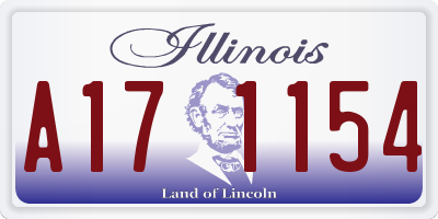 IL license plate A171154