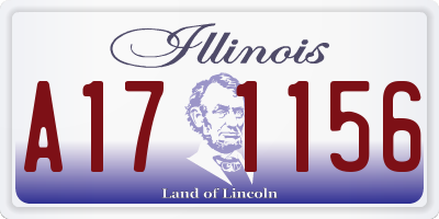 IL license plate A171156