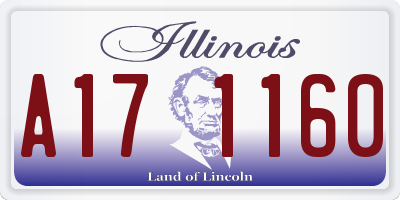 IL license plate A171160