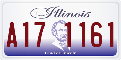 IL license plate A171161