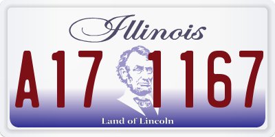 IL license plate A171167