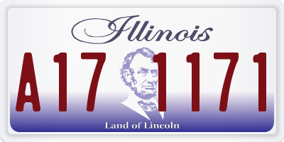 IL license plate A171171