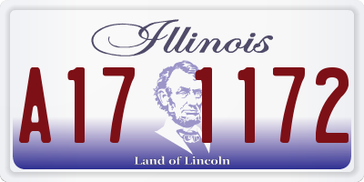 IL license plate A171172