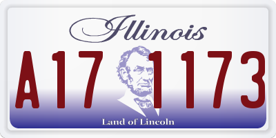 IL license plate A171173