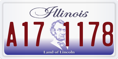 IL license plate A171178