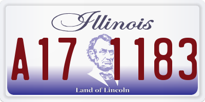 IL license plate A171183