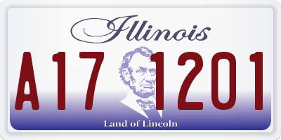 IL license plate A171201