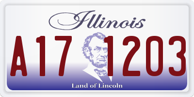 IL license plate A171203