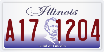 IL license plate A171204