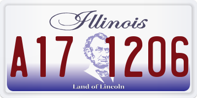 IL license plate A171206
