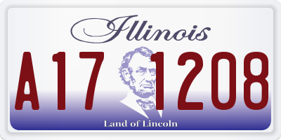 IL license plate A171208
