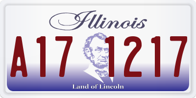 IL license plate A171217
