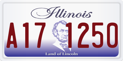 IL license plate A171250
