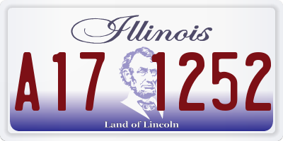 IL license plate A171252