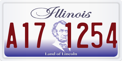 IL license plate A171254